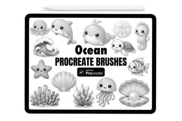 Download Cute Ocean Procreate Brushes - Procreate Collection