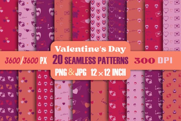 Download Seamless Patterns-jpeg  Valentine's Day - Premium Resources