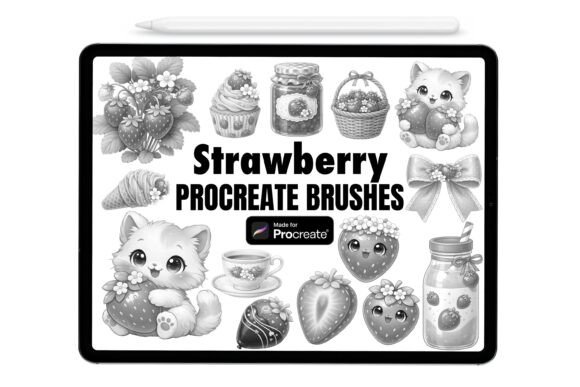 Download Cute Strawberry Procreate Brushes - Procreate Collection