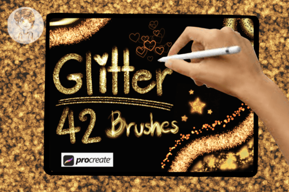 Download Glitter Brush Set for Procreate - Premium Resources