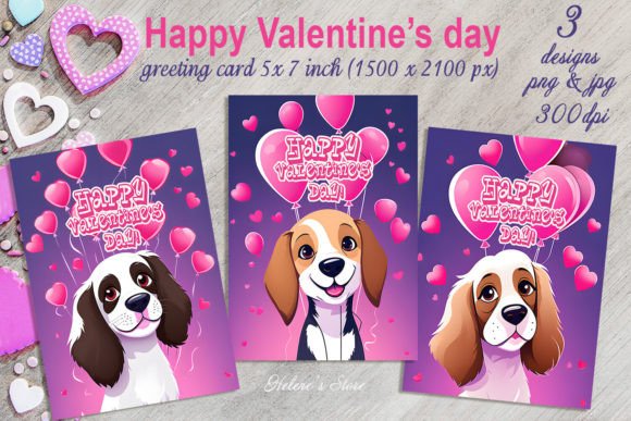 Download Funny Valentines Dog Greeting Cards Set - Valentines Collection